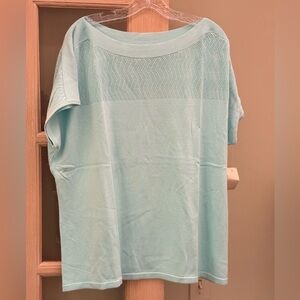 Coldwater Creek Aqua Short Sleeve Top